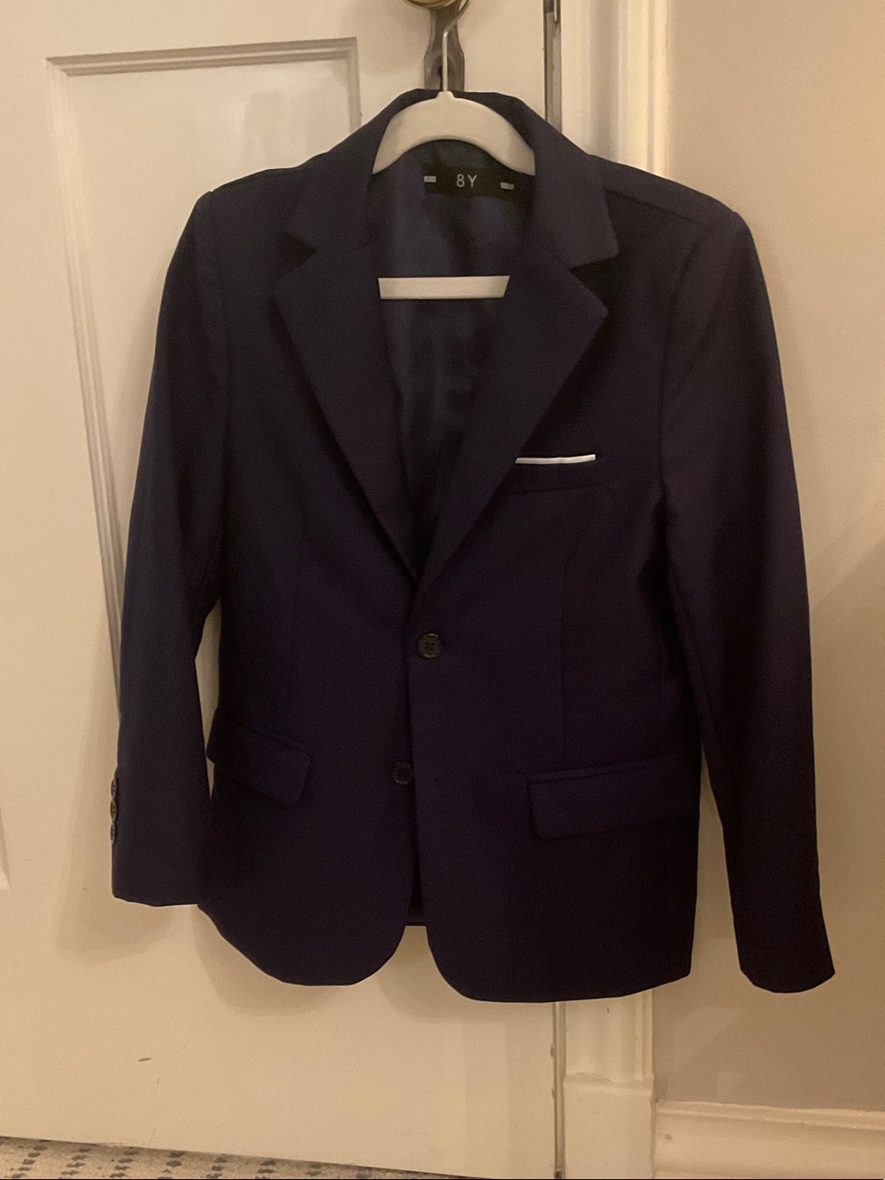 Kids Navy Single-Breasted Blazer -